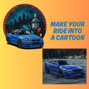 Custom Car Vector Illustration Personalized Custom Car Digital Drawing– Turn Your Ride into One-of-a-Kind Digital Art