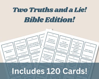 Two Truths and a Lie Bible Game: Fun Trivia for Youth Groups, Families, and Bible Groups (Digital Download)