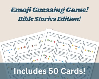 Bibelgeschichten Emoji Spiel: Lustiges Quiz für Jugendgruppen (Printable Digital Download)