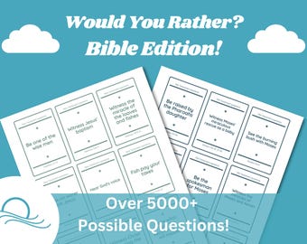 Bible "Would You Rather" Game | Bible This or That Questions for Kids and Adults | Christian Family Game | FHE, Youth Group, Sunday School