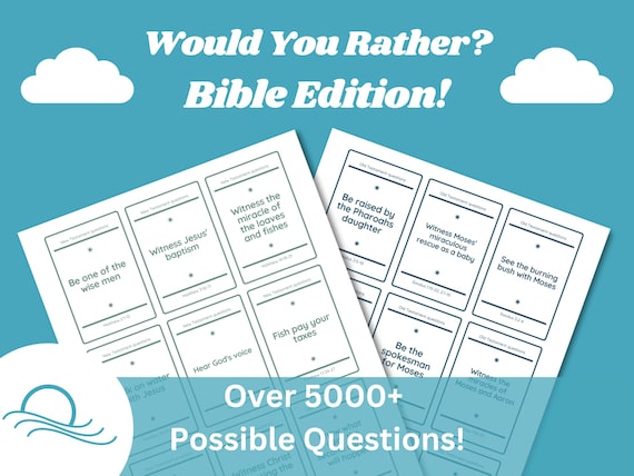 Bible "Would You Rather" Game | Bible This or That Questions for Kids and Adults | Christian Family Game | FHE, Youth Group, Sunday School