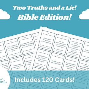 Gioco biblico "Due verità e una bugia": quiz divertenti per gruppi giovanili, famiglie e gruppi biblici (download digitale)