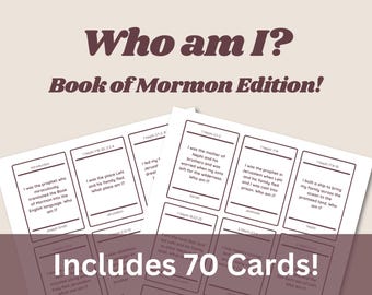 Who am I? Book of Mormon Game | Fun Trivia Questions for Kids & Adults | Sunday School, Seminary, FHE, Come Follow Me | Family Home Evening