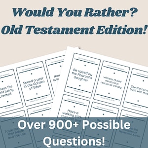 Old Testament &quot;Would You Rather&quot; Game | This or That Questions for Kids and Adults | Christian Family Game | FHE, Youth Group, Sunday School