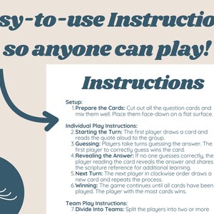 May include: Instructions for a game with a blue and white sun and wave logo. The instructions include setting up the game, individual play instructions, and team play instructions.