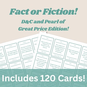 Réalité ou fiction Doctrine et Alliances/Jeu La Perle de Grand Prix | Questions amusantes | Séminaire, Suivez-moi, École du dimanche | D&C, FHE