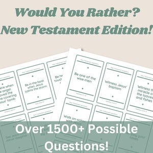 New Testament &quot;Would You Rather&quot; Game | This or That Questions for Kids and Adults | Christian Family Game | FHE, Youth Group, Sunday School
