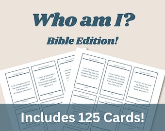 Who Am I? Bible Game: Trivia Cards for Family & Groups (Digital Download)