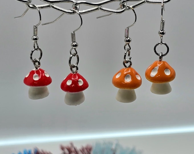 Mushroom Madness Dangle Earrings