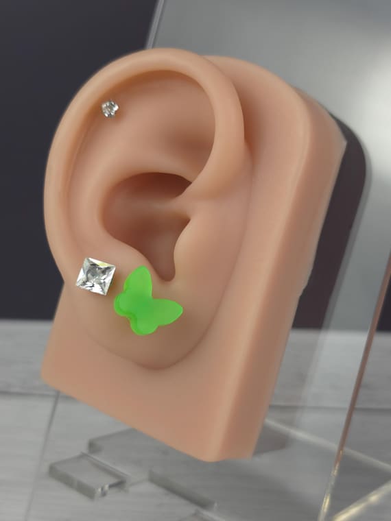 Glow in the Dark Butterfly Stud Earrings
