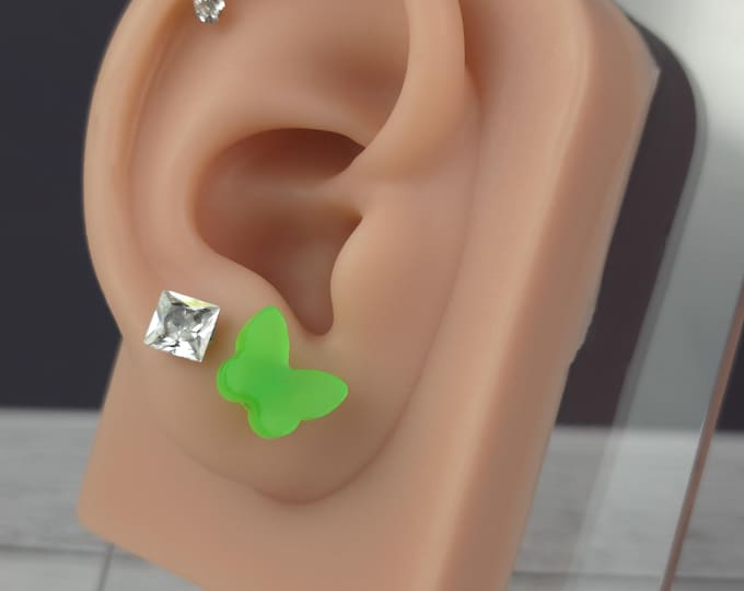 Glow in the Dark Butterfly Stud Earrings