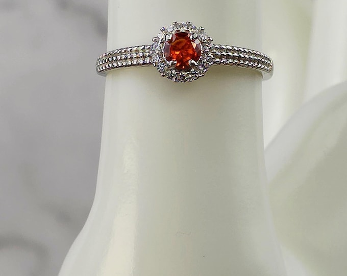 Ruby Gemstone Sterling Silver Adjustable Ring