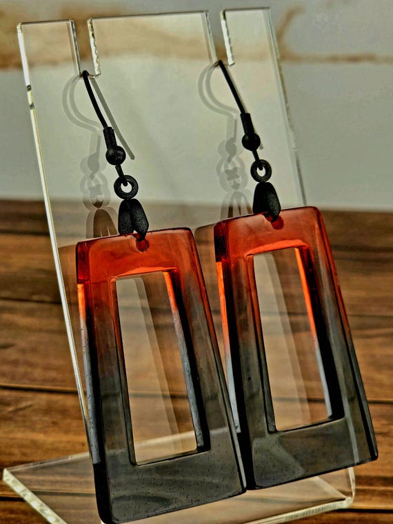 Sleek Resin Hoop Earrings