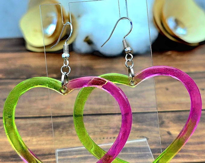 Featured listing image: Spring Time Heart Shaped Hoop Earrings