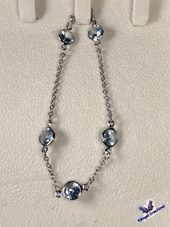 Cubic Zirconium Chain Link Bracelet