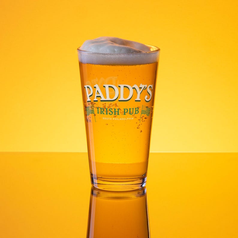 Paddy's Irish Pub 16oz Pint Glass It's Always Sunny In Philadelphia Drinkware Gift