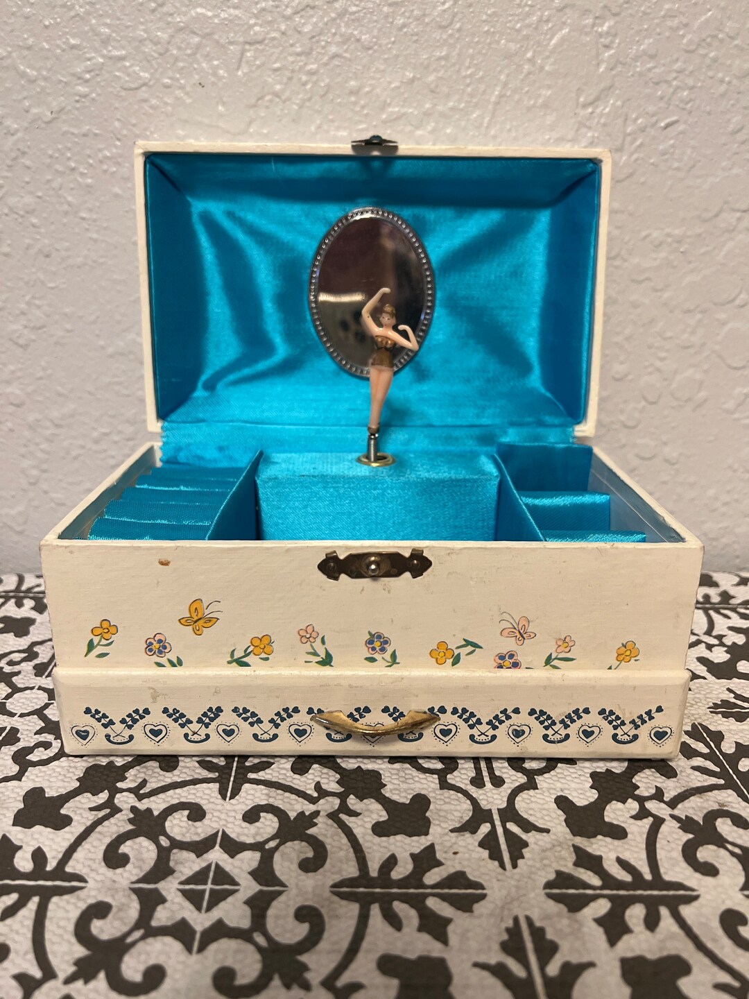 Vintage Ballerina Jewelry/music Box - Etsy