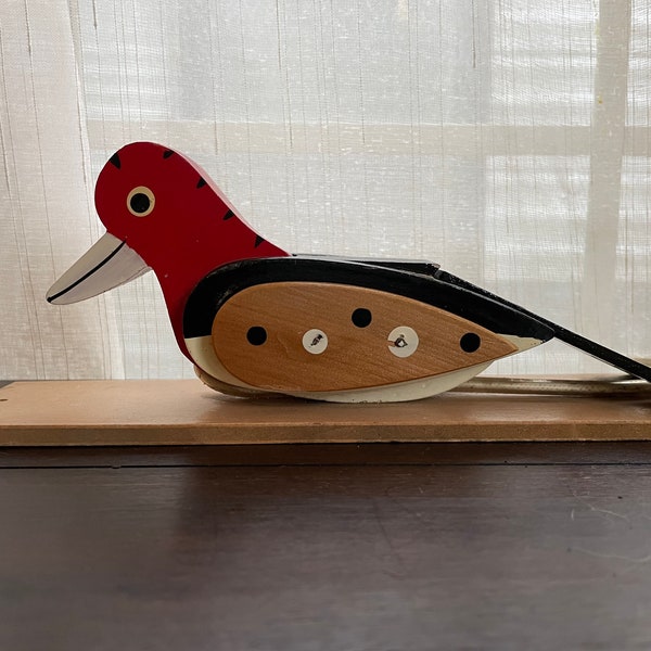 Aldaba de puerta de pájaro de arte popular vintage