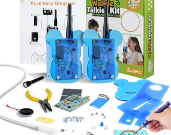 Kit de talkie-walkie à souder - Projet de radio électronique DIY pour adolescents - Construisez votre propre appareil de communication bidirectionnel - Cadeau STEM