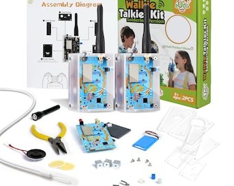 Cadeau jouet talkie-walkie pour enfants - Ensemble radio à monter soi-même - Jouet de communication extérieur amusant - Cadeau d'aventure estivale cool