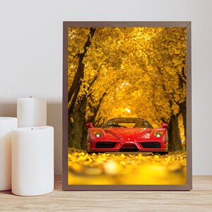 Ferrari Enzo Poster Print – Vibrant Ferrari Wall Art for Car Enthusiasts | Luxury Ferrari Decor for Man Caves & Offices | Ferrari Art Piece