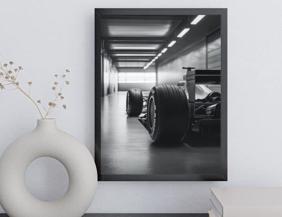 Formula 1 Poster Print – Aesthetic F1 Wall Art | Vintage Formula One Poster for Racing Enthusiasts | F1 Poster for Office or Man Cave Decor