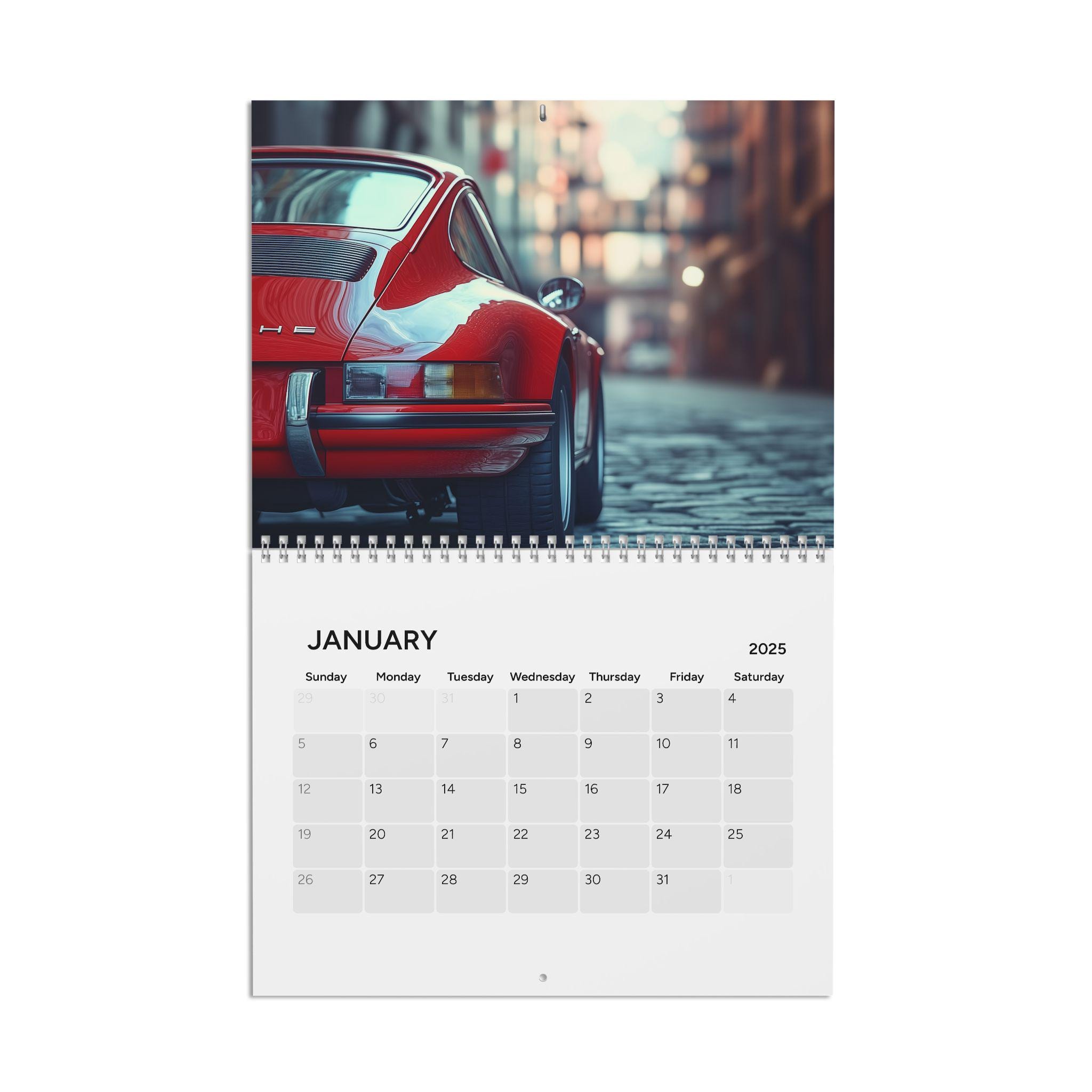 2025 Porsche Calendar Vintage Porsche 356, 911, 930 Widebody & More
