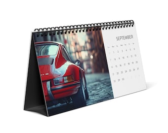 Calendrier Porsche 2025 - Porsche 356, 911, 930 Widebody vintage et plus - Cadeau pour amateur de voitures anciennes - Décoration murale pour amateurs de voitures/collectionneurs