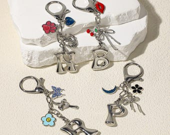 Personalized charm keychains, pendant keychains, bag charms, charm bag charms, personalized keychains, car keychains, wallet accessories