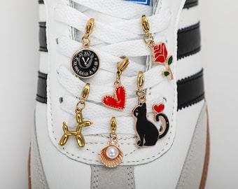 Charms para zapatillas personalizados, charms para cordones, charms para zapatos personalizados, joyas de oro, charms para zapatos, accesorios para cordones de zapatos de mujer, regalos