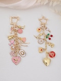 Personalized keychains, pendant keychains, bag charms, personalized keychains, Valentine's Day gifts, wallet accessories, initials charms