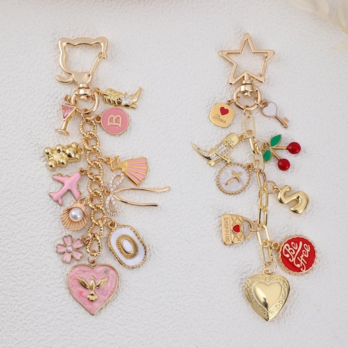 Llaveros personalizados, llaveros colgantes, adornos para bolsos, llaveros personalizados, regalos de Navidad, accesorios para carteras, colgantes con iniciales