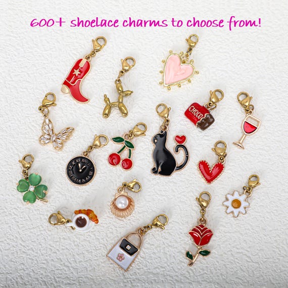 Personalized sneaker shoe charms, shoelace charms, custom shoe charms, gold jewelry, shoe charms, women's shoelace accessories, gifts