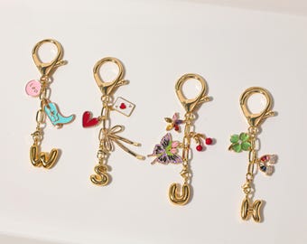 Personalized charm keychains, pendant keychains, bag charms, charm bag charms, personalized keychains, car keychains, wallet accessories
