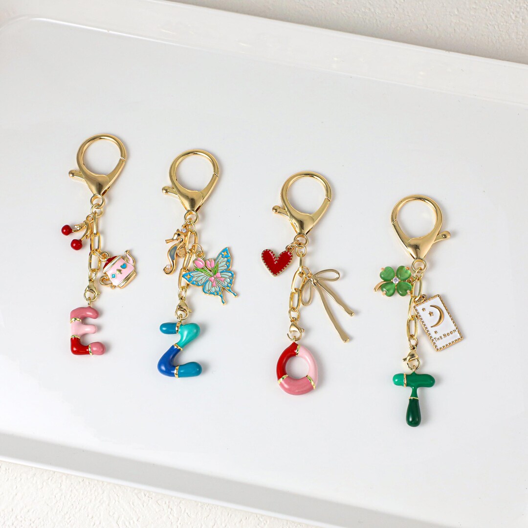 Personalized Charm Keychains, Pendant Keychains, Bag Charms, Charm Bag ...