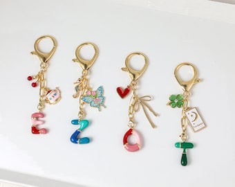 Personalized charm keychains, pendant keychains, bag charms, charm bag charms, personalized keychains, car keychains, wallet accessories
