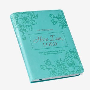 Here I Am, LORD Devotional | Teal Faux Leather, 366 Daily Readings
