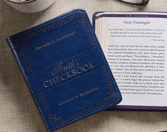 One-Minute Faith's Checkbook Faux Leather Devotional