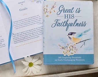 Is His Faithfulness Daily Devotional | Bluebird Floral Christian Book