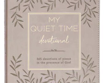 Cappuccino Faux Leather Devotional | Daily Quiet Time with God, Leaf Design