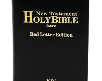 KJV New Testament Mini Bible | Black Faux Leather Pocket Edition | Christian Gift