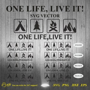ONE LIFE,LIVE It Sticker Svg Vector - Etsy