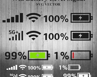 Wifi Battery Level Signal SVG vector