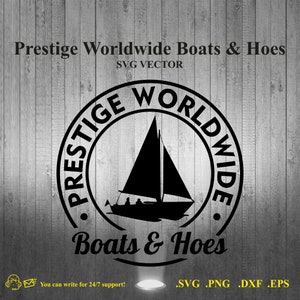 Prestige World wide Boats Hoes SVG vector