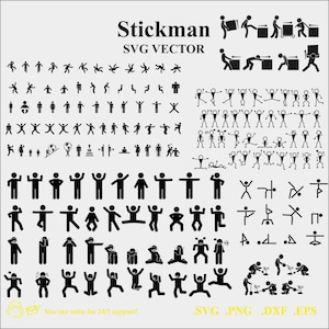 Stickman SVG vector