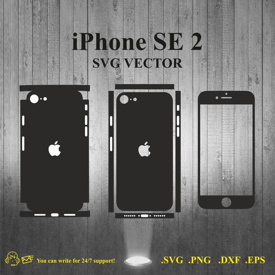 IPhone SE 2 Skin Template SVG Vector Cut File 2020-2022 - Etsy