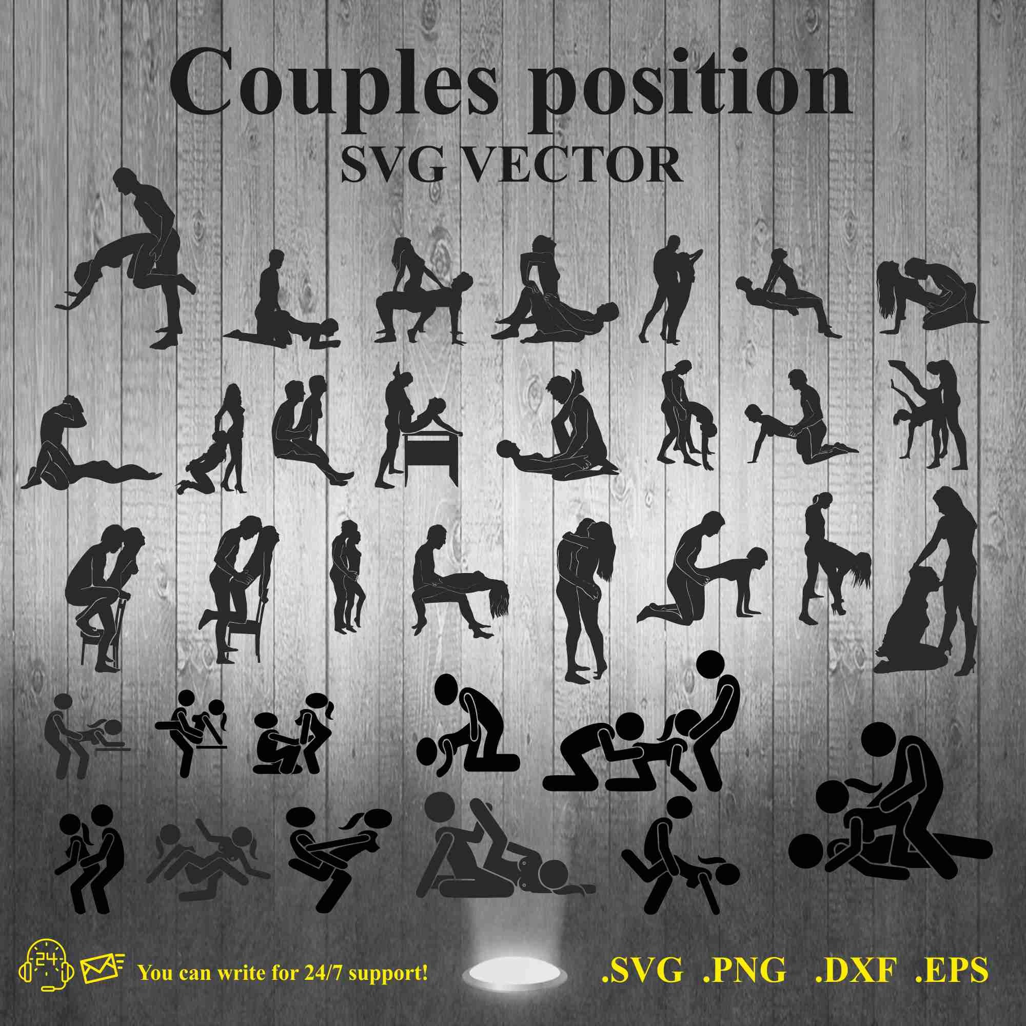Couples Position SVG vector