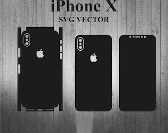 Apple iPhone X Skin Template Vector Cut File - Etsy