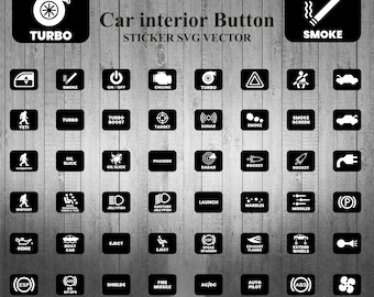 Car interior Button StickerSVG