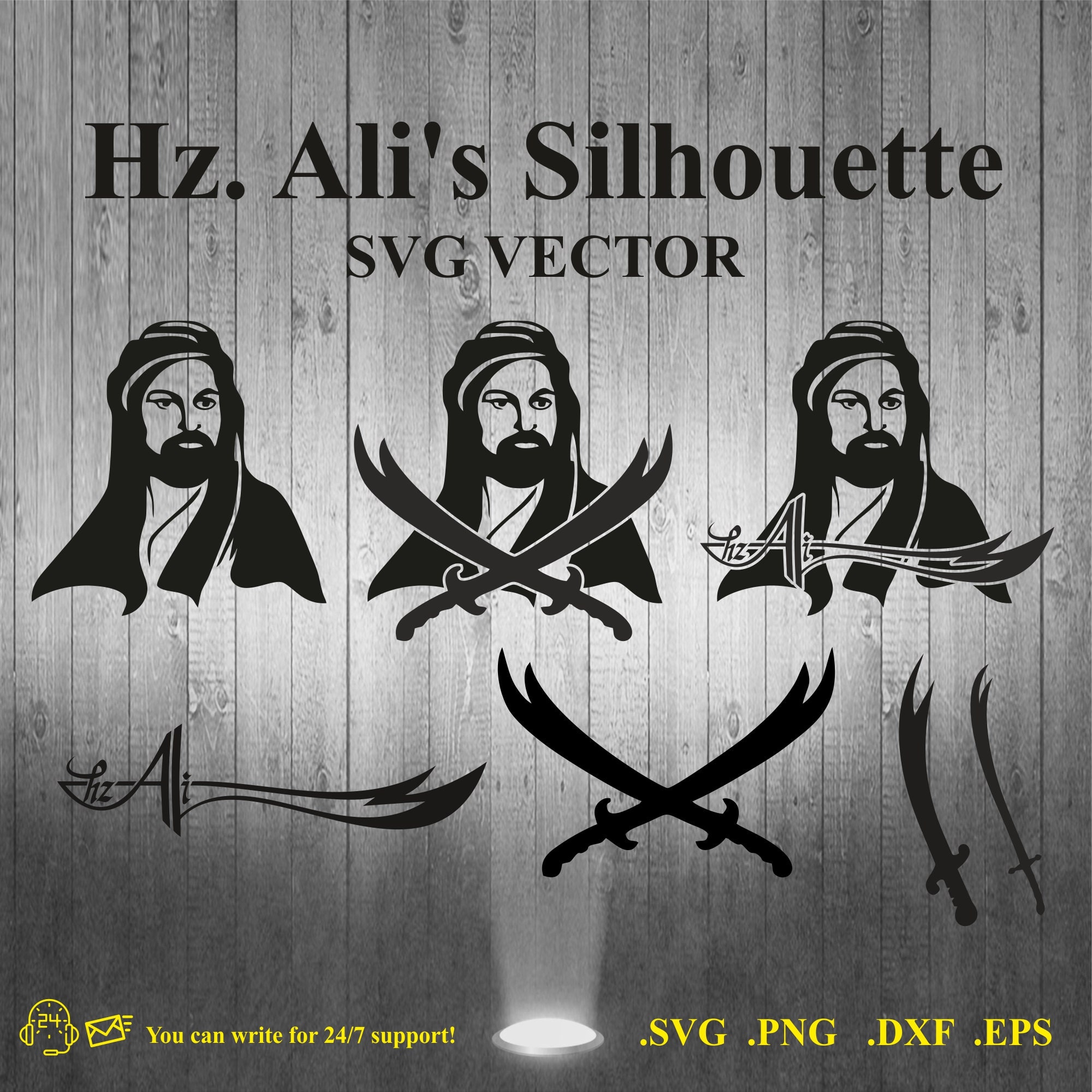 Hz. Ali's Silhouette Svg Vector - Etsy